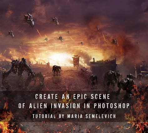 How to Create an Epic Scene of Alien Invasion in Photoshop - Tutorials - Fribly