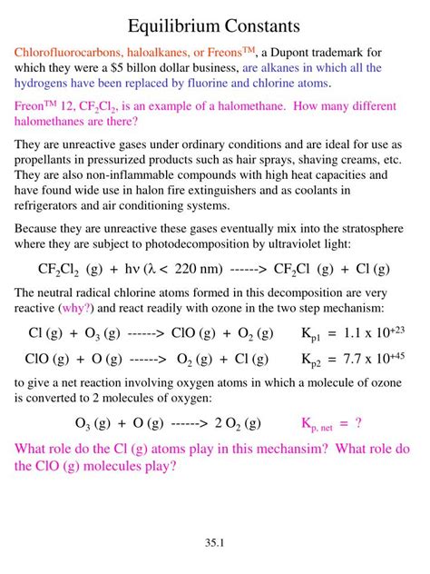 Ppt Equilibrium Constants Powerpoint Presentation Free Download Id3559201