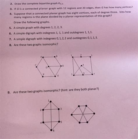 Solved 2. Draw the complete bipartite graph K4,s. 3. If G is | Chegg.com