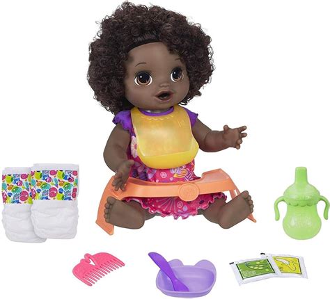 Amazon Baby Alive Happy Hungry Baby Black Curly Hair Doll Makes