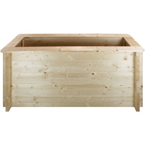 Plate bande surélevée en bois 118x38xH57 cm Jardinières en bois