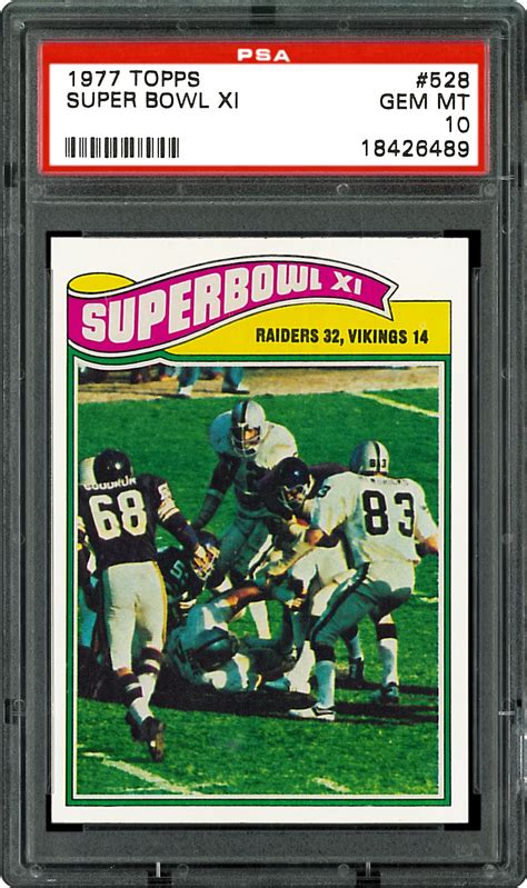 Topps Super Bowl Xi Psa Cardfacts