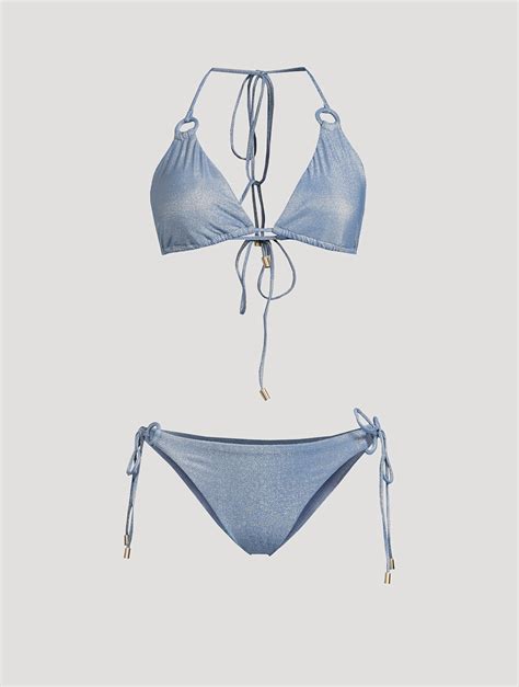 Zimmermann August Lurex String Bikini Set Holt Renfrew