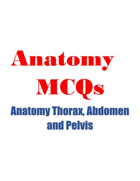 SOLUTION Anatomy Mcqs Thorax Abdomen And Pelvis Studypool