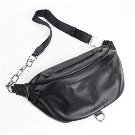 Sac banane Grands en cuir de vache véritable pour hommes et femmes à