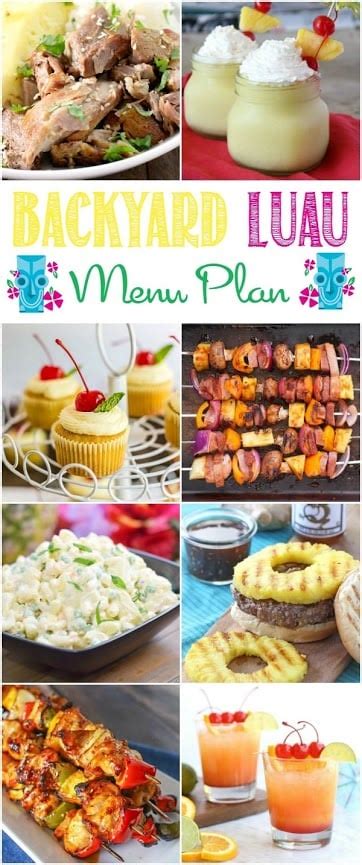 Luau Party Menu Plan