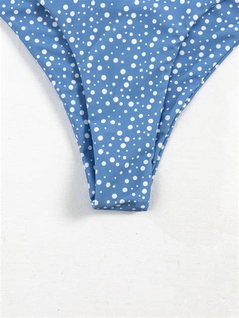 Polka Dot Tie Shoulder Bikini Swimsuit Shein Usa