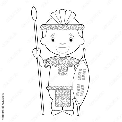 Zulu Warrior Coloring Coloring Pages