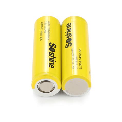 Soshine 21700 3C Li Ion Rechargeable Battery 3 7V 4000mAh Soshine