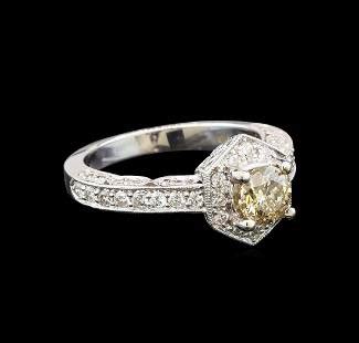 Jewelry. 18kt Gold And Diamond Engagement Ring. Auction