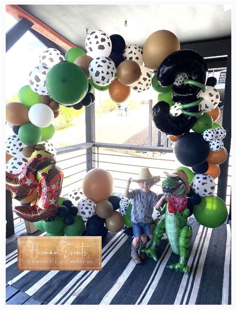 Cowboy And Dinosaurs Balloons In 2022 Dinosaur Balloons Dinosaur