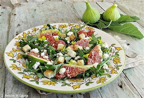 Insalata Di Rucola E Portulaca Con Fichi E Feta Ricetta Di Fine Estate