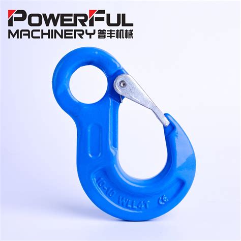 G Grade Eye Sling Hook With Safety Latch China Eye Hoist Hook