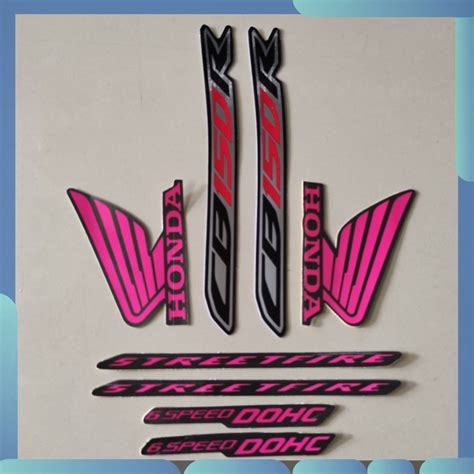 Jual Stiker Striping Honda Cb150r Cb 150 R 2016 Hitam Pink Stiker Motor