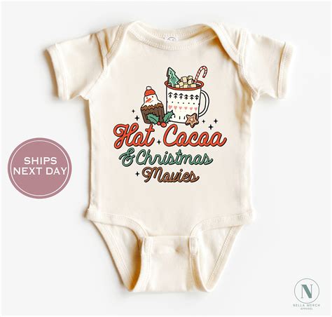 Hot Cocoa Christmas Shirt Retro Christmas Cocoa And Movies Etsy