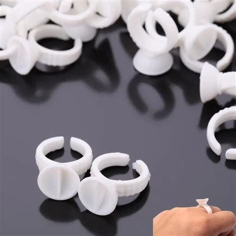 100pcs PlasticTattoo Ink Cup Holder Pigment Caps Disposable Glue Ring