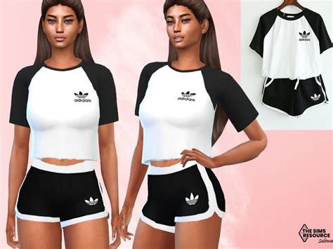 Saliwa S Athletic And Casual Crop Top Sims Clothing Sims Mods