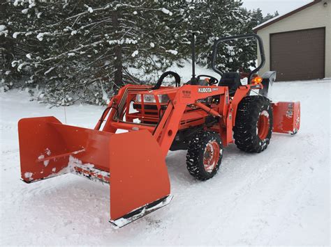 Custom Snow Pusher For Kubota Tractor Idea Homemade Tractor Tractor Accessories