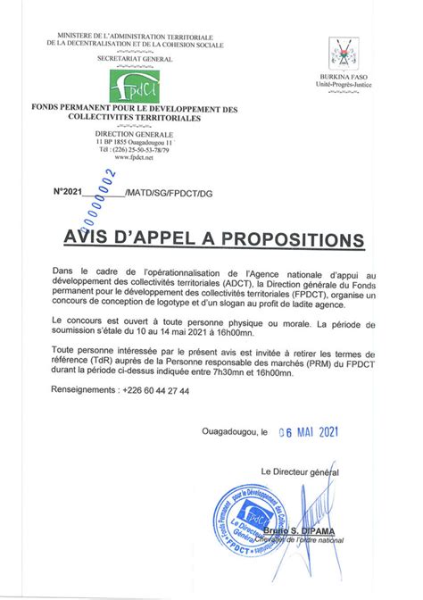 Avis D Appel A Propositions