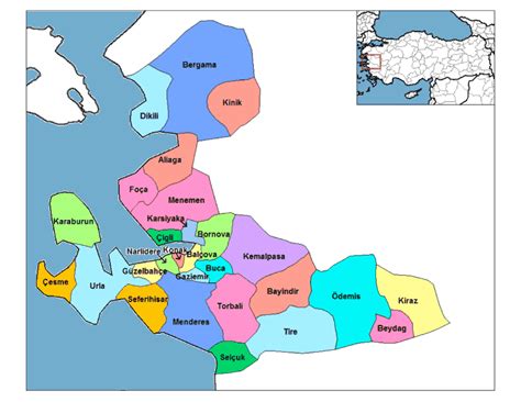 Izmir Districts Mapsof Net