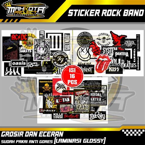 Jual Stiker Pack Aesthetic Stiker Band Rock Stiker Band Metal