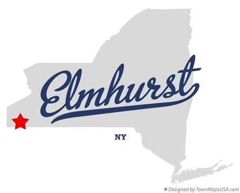 Map of Elmhurst, Chautauqua County, NY, New York