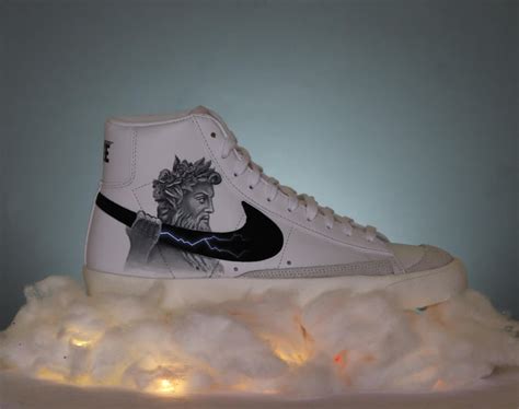 Custom Zeus Nike Blazer ⚡ Let Me Know What You Guys Think Painting