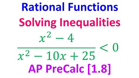 18a Solving Polynomial Inequalities Ap Precalculus Youtube