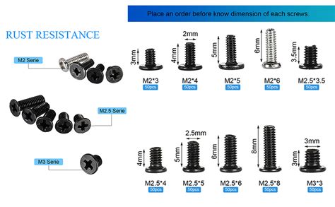 Amazon Hantof Pcs M M M Laptop Screws Kit Ssd M Screws