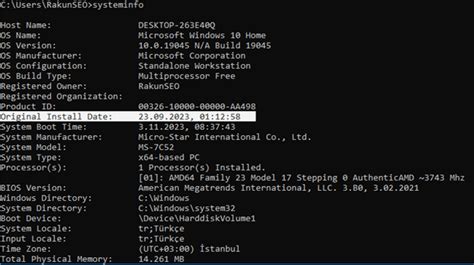 Windows Kurulum Tarihi Nas L Renilir Format Atma Tarihi Renmek