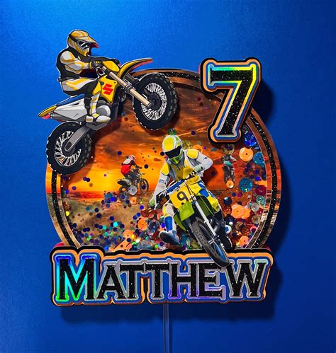 Dirt Bike Cake Topper Motocross Cake Topper Motorbike Cake Etsy