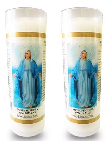 Velas Sete Dias Votiva Pvc G Nossa Senhora Das Gra As Mercadolivre