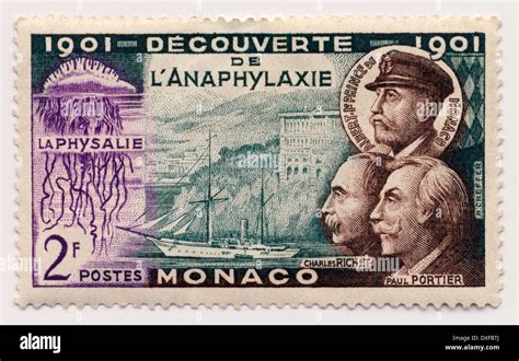 Postage Stamp From Monaco Stock Photo Alamy