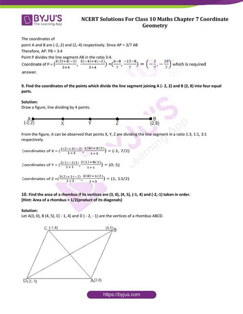 Ncert Solutions For Class Maths Exercise Chapter Coordinates