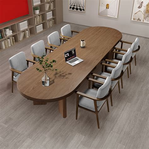 Inbox Zero Laureat Solid Wood Oval Conference Table Wayfair Canada