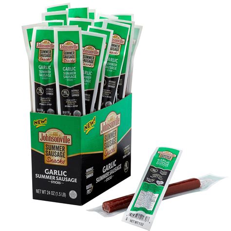 Amazon Johnsonville Garlic Summer Sausage Sticks Ounce