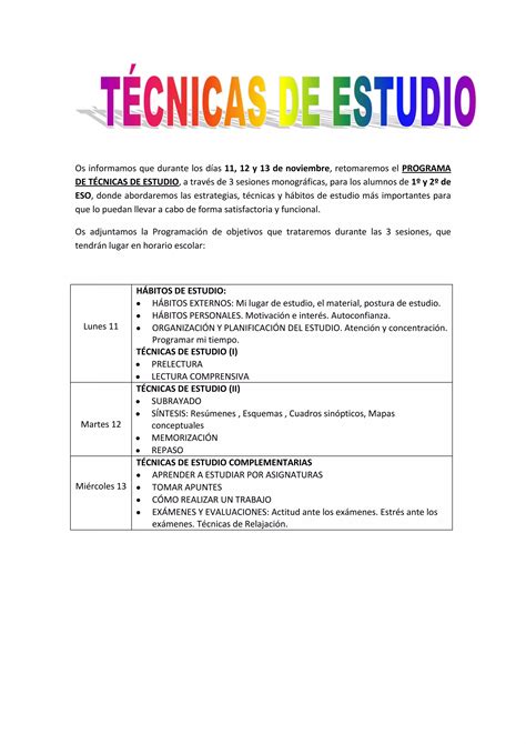 Tecnicas De Estudio Pdf