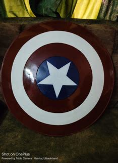 Captain America S Iconic Round Shield Red White Blue Star Symbol