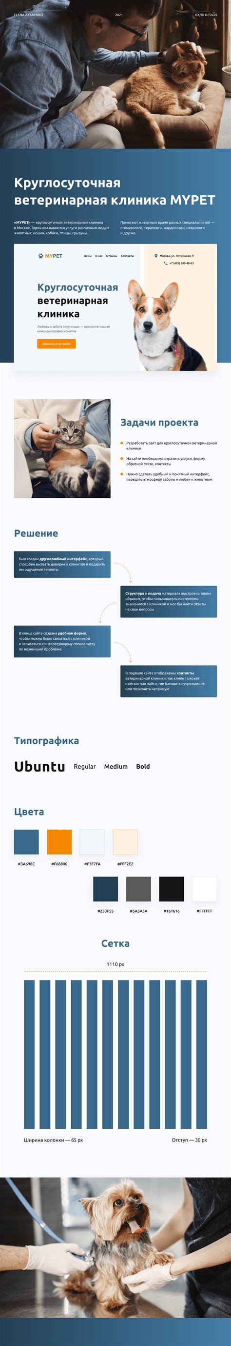 Website for a veterinary clinic | Behance