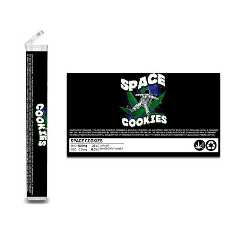 Space Cookies Pre Roll Pop Tops 1g Green Buddha Packaging