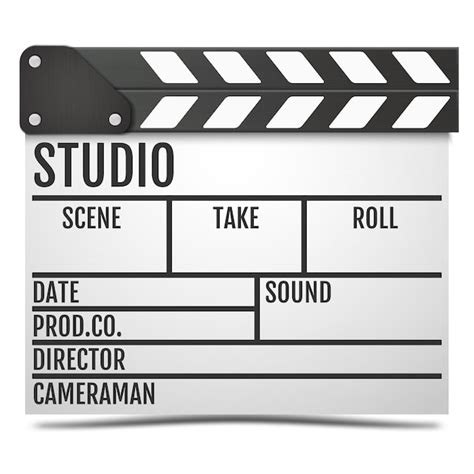 Premium Vector Realistic Movie Clapper Board Vector Realistic Movie