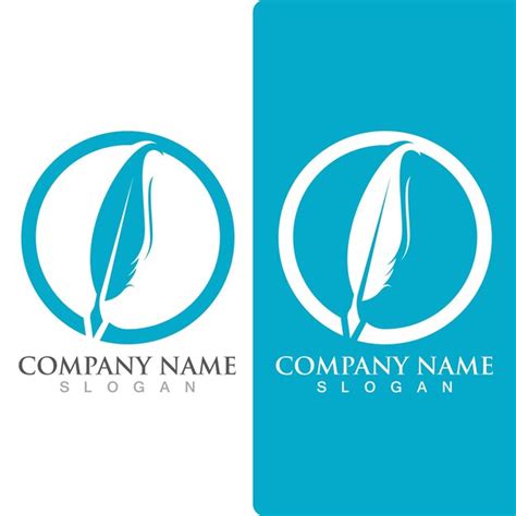 Premium Vector Feather Pen Logo Template Vector Illustration