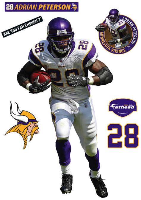 Adrian Peterson Fathead Nfl Wall Graphic