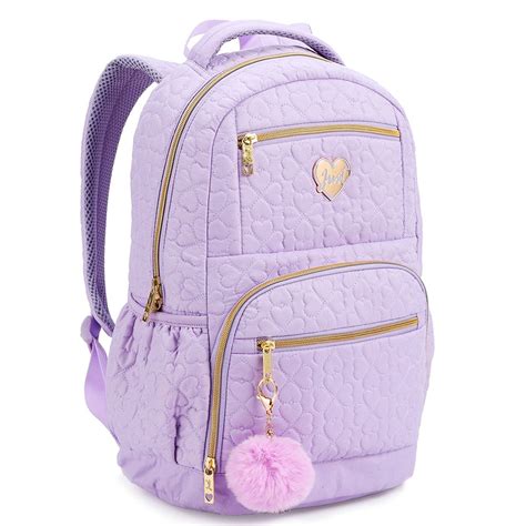 Mochila Infantil Escolar Para Meninas Matelassê Denlex Roxo