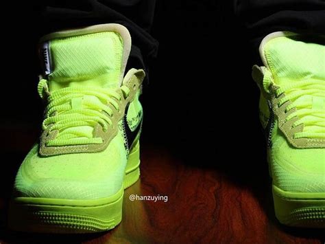 La Off White x Nike Air Force 1 Volt se précise Sneaker Style