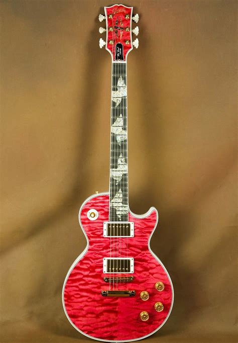 Gibson Les Paul Super Custom Butterfly Trans Pink Electric Guitar