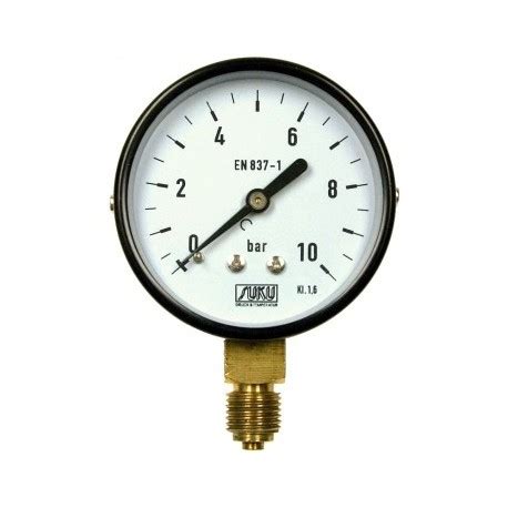 Type Bourdon Tube Pressure Gauge Ns Connection Bottom