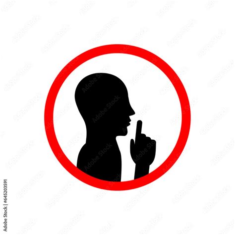 Keep Quiet Keep Silent Please Sign Crossed Person Talking Shhh Icon