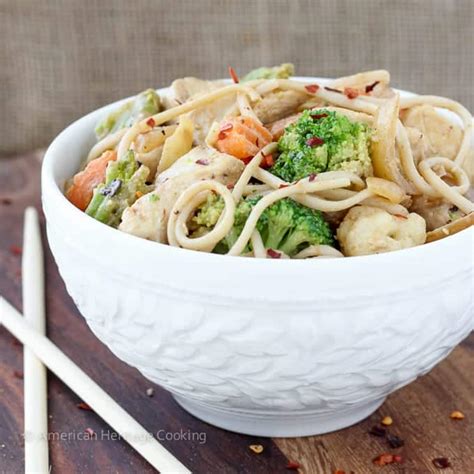 Easy Thai Peanut Chicken Noodle Stir Fry Chef Lindsey Farr