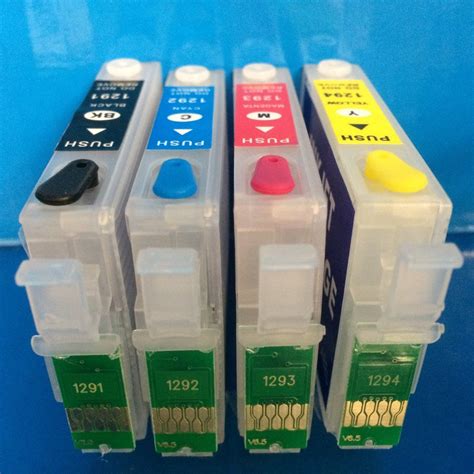 T1291 4 Printer Head Cleaning Cartridges For Epson Sx425w Sx435w Etc Non Oem Ink Cartridge